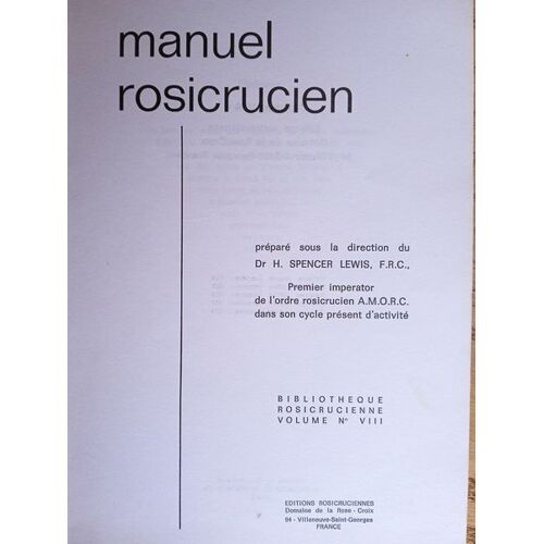 Manuel Rosicrucien, Volume N°8