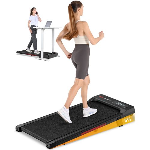 Tapis De Course Électrique 1-8 Km/H, Pente 5%, 2.5 Hp Tapis De Marche Avec Télécommande, Parfait Pour Une Utilisation À Domicile Ou Au Bureau, Noir