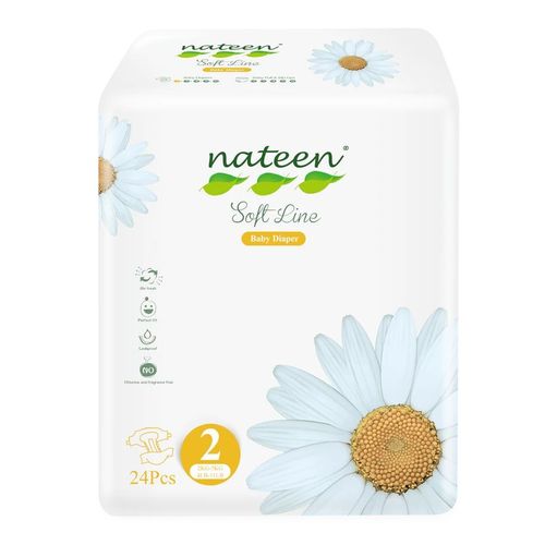 Nateen - Couches Bébé Taille 2 (2-5 Kg) - Sachet De 24 Pièces 