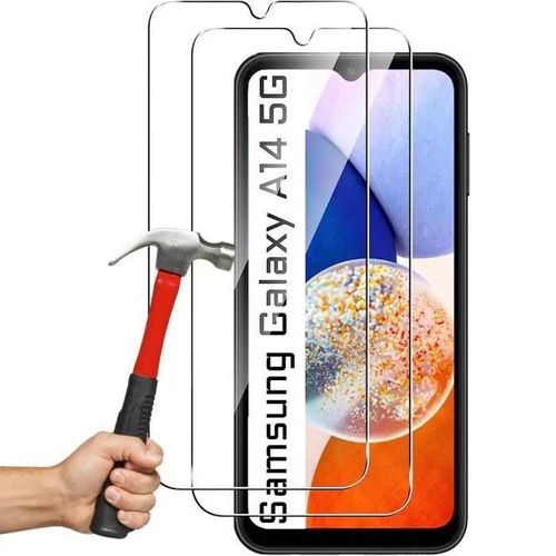 X2 Verres Trempé Pour Samsung Galaxy A14 4g / A14 5g - Film Verre Vitre Protection Ecran Verre Trempé