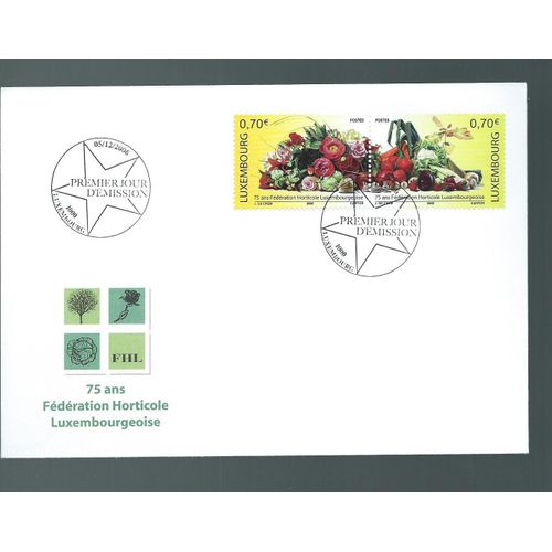 Luxembourg-Fdc-Obl-2006-Yt N°1678-1679-Fédération Horticole Du Luxembourg