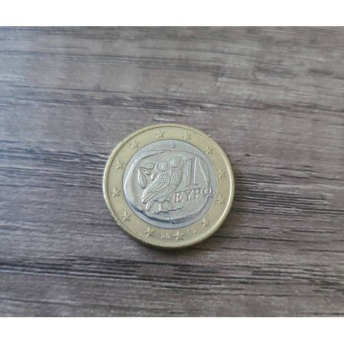Piece 1 Euro Hibou 2002 Origine Grecque Bon État