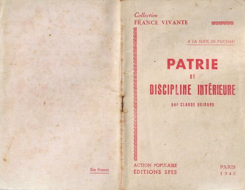 Patrie Et Discipline Intérieur, À La Suite De Psichari