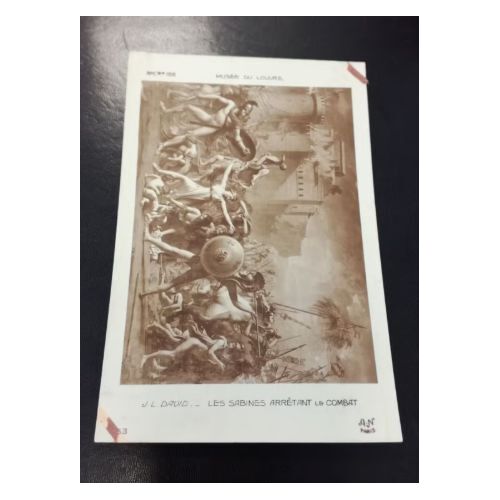 Carte Postale Peinture. Musee Du Louvre Les Sabines Arretant Le Combat. Par J. L. David En L'état Sur Les Photos