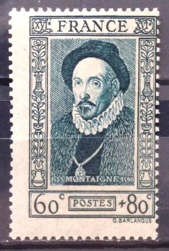 Célébrités Xvième Siècle 1943 - Montaigne (Très Joli N° 587) Neuf** Luxe (= Sans Trace De Charnière) Bon Décentrage - N18631