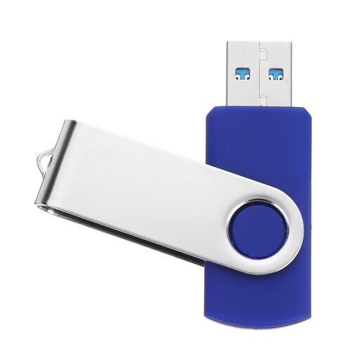 TEMPSA 128GO Clé USB 3.0 Rotatif U Disk Haute Vitesse Mémoire Stick BLEU
