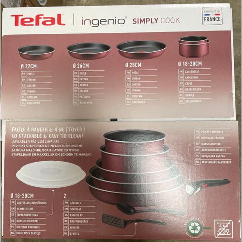 Batterie 10 Pièces Tefal Non Induction Couleur Bordeaux 