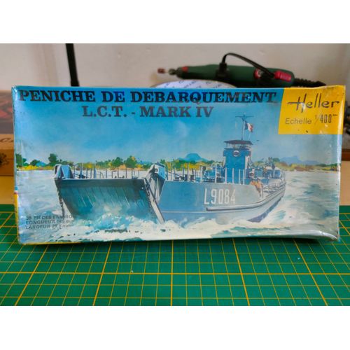 Maquette Bataeu Heller 1/400 : Péniche De Débarquement Lct Mark Iv ( Rare )-Heller