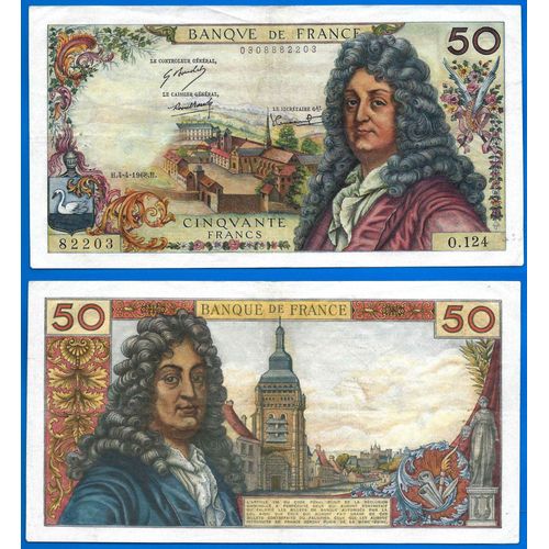 France 50 Francs 1968 4 Avril Racine Billet Franc