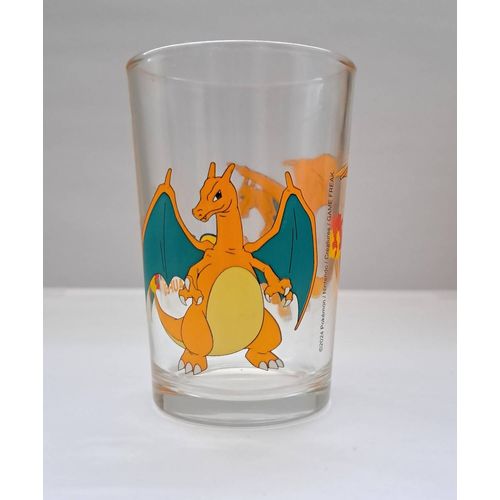Pokemon Dracaufeu Verre À Eau Moutarde Licence Nintendo Amora Maille Glas