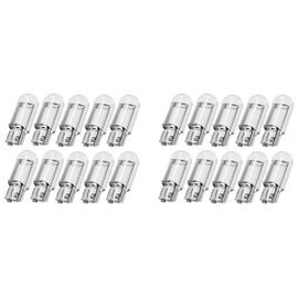 20 Pi¿¿Ces Voiture Led T10 W5w Cob Lecture D?Me Lampe Marqueur Lumi¿¿Re Cale Lumi¿¿Res Plaque D'immatriculation Ampoules 168 194 192 Dc 12v Blanc