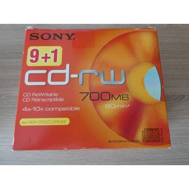 SONY - CD-RW80 - Boîtier de 10 CD vierges