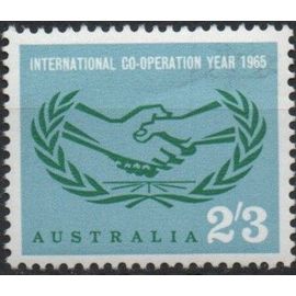 Australie Timbre Année De La Coopération Internationale 1965