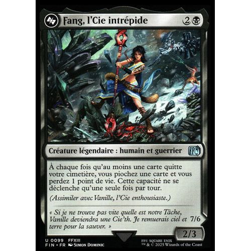 Fang L' Cie Intrépide - Magic - Final Fantasy Vf - U - 99 - Recto/Verso