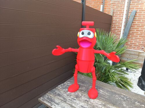 Figurine De Nono En Grande Taille 75cm De Haut  60cm De Large ( Bras )  Son Ventre S Ouvre Et A L Intérieur Il Y A Ses Petit Clous Et Vis  Les Bras , Jambes Et Pieds Sont Articulés