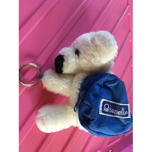 Peluche benetton ourson/ours/nounours en porte clé/porte monnaie