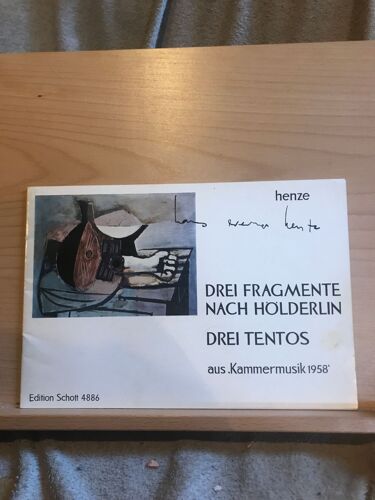 Hans Werner Henze Trois Tientos Pour Guitare Partition Éditions Schott 4886