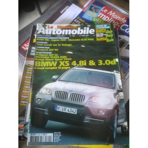 Le Moniteur 1390 De 2007 Peugeot 207 Rc,207cc 1.6 16v,Hdi 16v Fap,Alfa Spider 2.4 Jtd,Bmw X5 4.8i,3.0d,Mercedes Clk63 Amg,Sl55 Amg,Range Rover Sport Tdv8,Bmw M6 Cab,Jaguar Xkr Convertible,Chapman,Twin