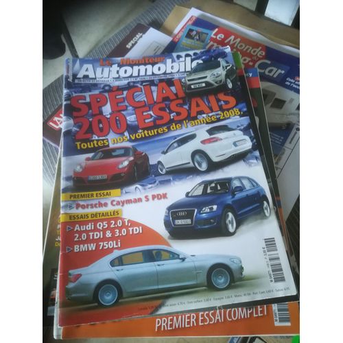 Le Moniteur 1436 De 2008 Porsche Cayman S,Hyundai I20,Audi Q5 2.0 Tdi,2.0t,3.0 Tdi,Bmw 750 Li,Rosengart,200 Essais