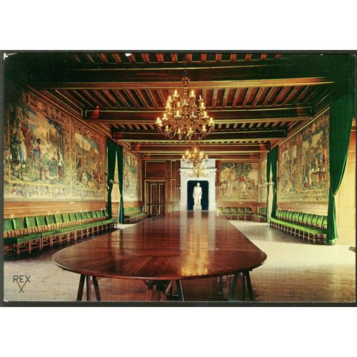 Carte Postale Pau, Le Château, Salle À Manger Et Sa Table De 100 Couverts