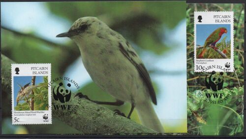 Pitcairn ( Nouvelle-Zélande ) Cartes Les Oiseaux 1996