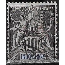 La Réunion, Colonie Française 1892 / 1896, Beau Timbre Classique Yvert 7, Type Sage "Colonies" 10c. Noir Sur Lilas, Oblitéré, Tbe.