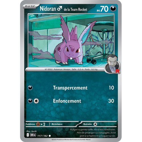 Nidoran Male De La Team Rocket - 117/182 - Rivalites Destinees