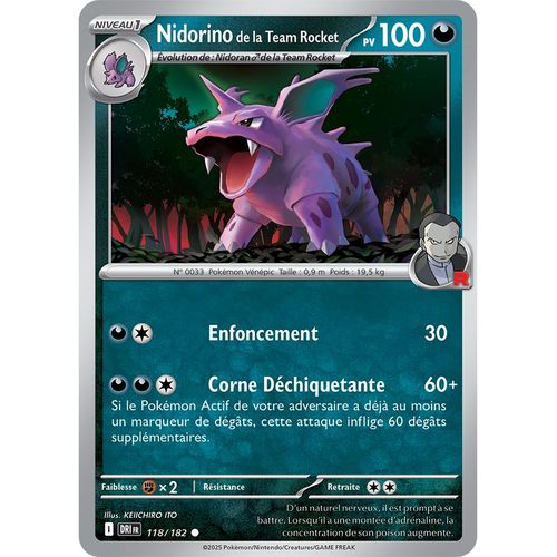 Nidorino De La Team Rocket - 118/182 - Rivalites Destinees