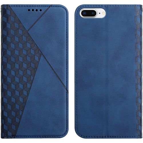 Coque Pour Iphone 6s Plus/Iphone 6 Plus 5,5 Pouces , Premium Flip Housse Étui Protection Rabat Clapet Portefeuille Phone Cover Magnétique Porte Cartes Antichoc Béquille Cover Bleu