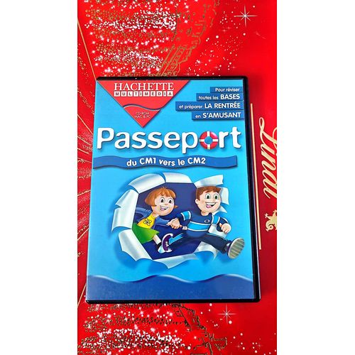 Hachette Multimédia Passeport, Cm1 Vers Cm2, Logiciel Éducatif Sur Cd-Rom, Mac & Pc,Vendu Par Blaspo