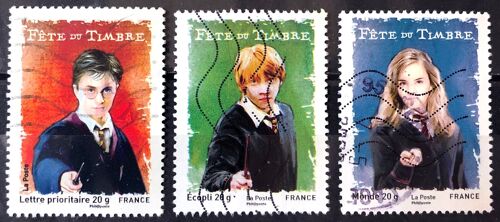 Série Harry Potter - Jolis N° 4024 Harry Potter + 4025 Ron Weasley + 4026 Hermione Granger Obl - France Année 2007 - Brn83 - N33679