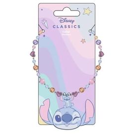 Collier Enfant - Cerda - Disney Stitch - Métal - Bleu/Rose - Pendentif Stitch