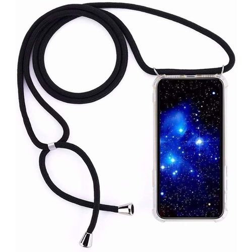 Coque Compatible Avec Huawei P10,Coque Avec Cordon,Etui De Protection En Silicone Avec Collier Case Portable Cover,Noir