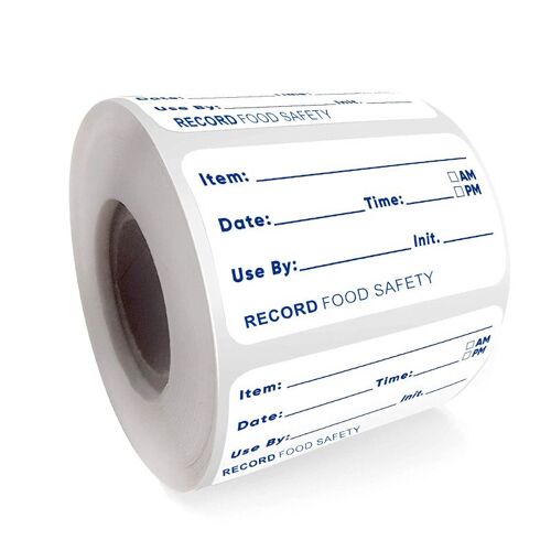 500 Ensemble D?Étiquettes De Congélateur Amovible Résistant À L?Huile Et L'eau Avec Ligne De Perforation Pour Les Récipients Alimentaires Bocaux Cuisine Restaurant Organisation De Stockage
