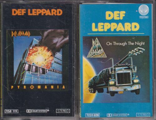 Def Leppard Lot De 2 Rares K7 Cassettes Audio Tape