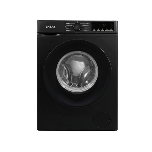 Lave-linge hublot Orsan Linarie LJWM812ABK Noir 8kg 1200 tours moteur induction 11 programmes & vapeur Classe A (LINARIE)