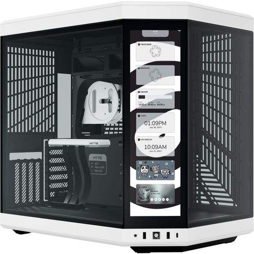 Boitier Moyen Tour E-ATX - HYTE - Y70 Touch Infinite - Noir/Blanc - Panneaux vitrés - Ventilation performante