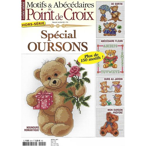 Motifs Et Abécédaires Au Point De Croix Hors Série 20h Spécial Oursons