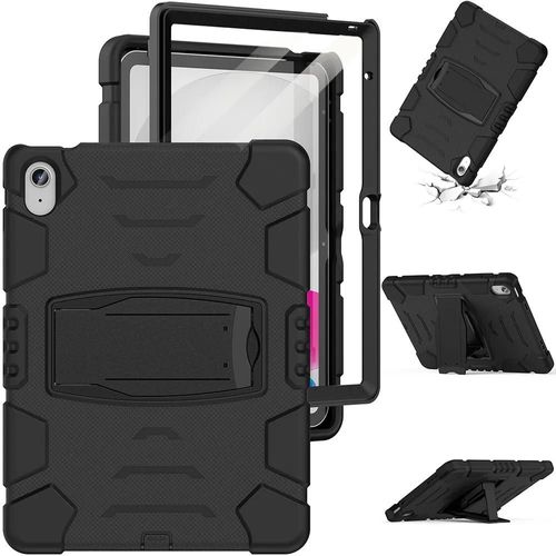 Coque Pour Ipad A16 (11"") / Ipad 10 2022 (10,9"" 10e Génération) Protection Antichoc Intégrale 360° Rigide Avec Support - Noir - E.F.Connection