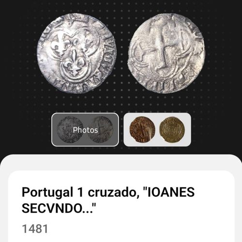 Portugal 1 Cruzado Ioanes Secvndo 1481
