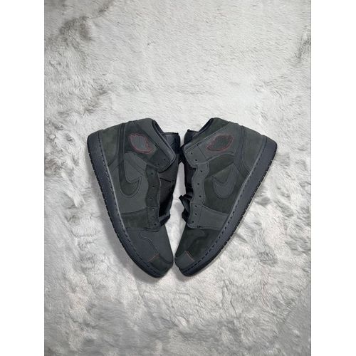 Basket Air Jordan 1 Mid Se Craft Gris Foncé Rouge  Daim Taille 45