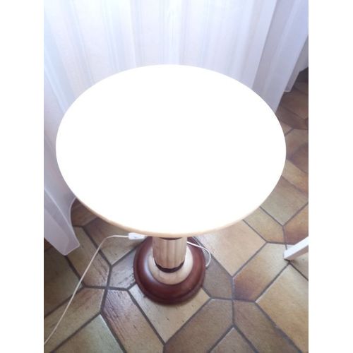 Sellette En Albâtre Et Bois