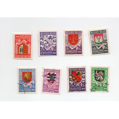 Belgique- 4 Timbres Neufs Dont 1 Avec Légère Trace De Charnière Et 4 Timbres Oblitérés- Secours D'hiver