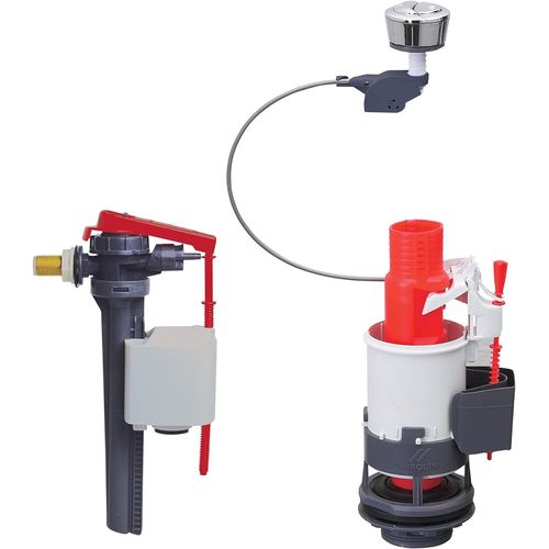 Chasse d'eau wirquin double poussoir +flotteur