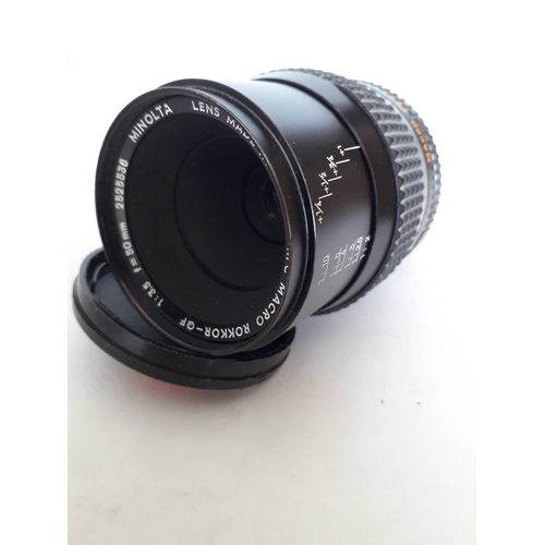 OBJECTIF MINOLTA MC MACRO ROKKOR-QF 50 mm F 3.5
