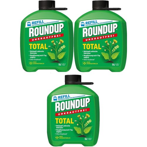 X3 Pack Désherbant Total Prêt À L'Emploi Herbicide Concentré Total Jardin Systémique 15l - Gazon Pelouse Allée Terrasse - Puissant Mauvaises Herbes Plantes Racines
