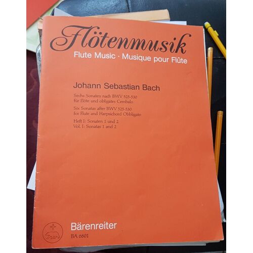 Bach  Musique Pour Flute Six Sonates Bwv 525 530pour Harpe Et Pour Cembalo Et Sonate 1 Et 2  Barenreiter 