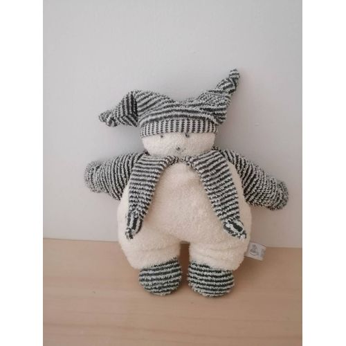 Doudou lutin gris blanc happy horse