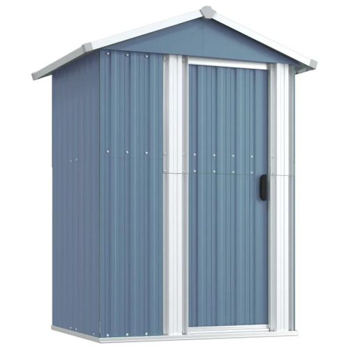 Abri De Jardin Gris 126x97,5x177 Cm Acier Galvanisé