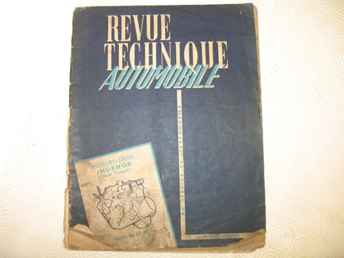 Revue Technique Automobile Moteurs Diesel Indenor 478 